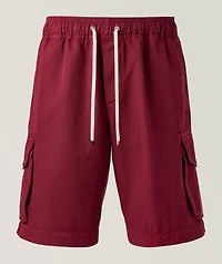 Garment-Dyed Cotton Bermuda Shorts