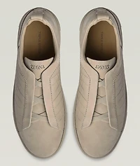 Triple Stitch Alligator & Nubuck Leather Sneakers