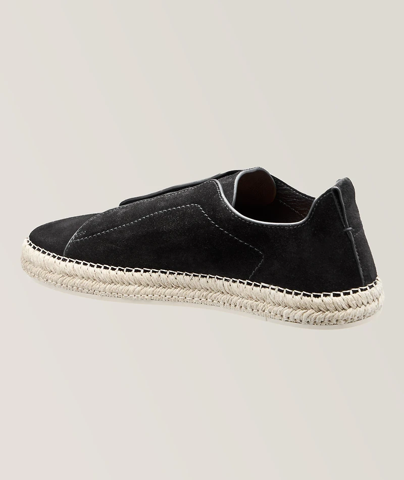 Triple Stitch Suede Espadrilles