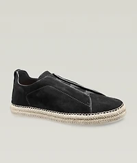 Triple Stitch Suede Espadrilles