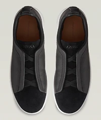 Triple Stitch Leather & Suede Sneakers