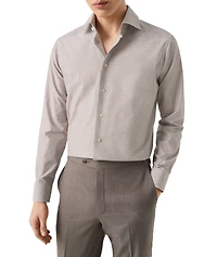 Slim-Fit Fine Check Dress Shirt