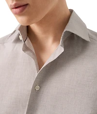 Slim-Fit Fine Check Dress Shirt
