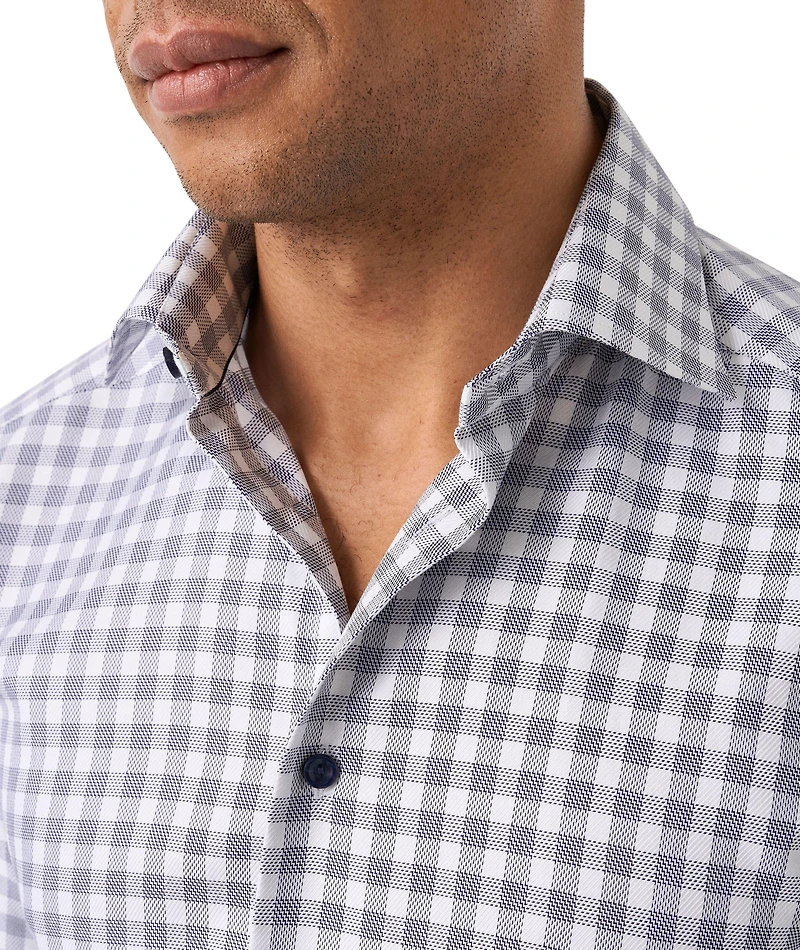 Contemporary-Fit Check Twill Dress Shirt