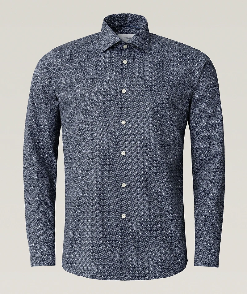 Contemporary-Fit Floral Twill Dress Shirt