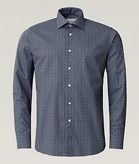 Contemporary-Fit Floral Twill Dress Shirt