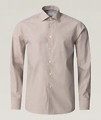 Contemporary-Fit Mélange Twill Dress Shirt