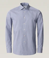 Slim-Fit Mélange Twill Dress Shirt