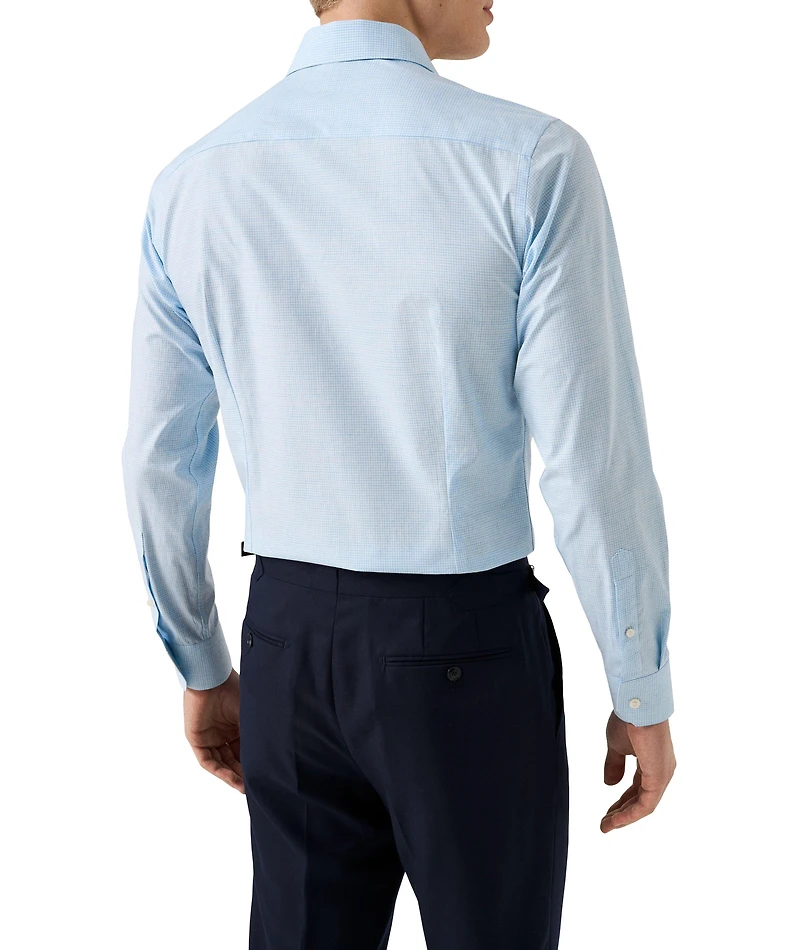 Slim-Fit Fine Check Dress Shirt