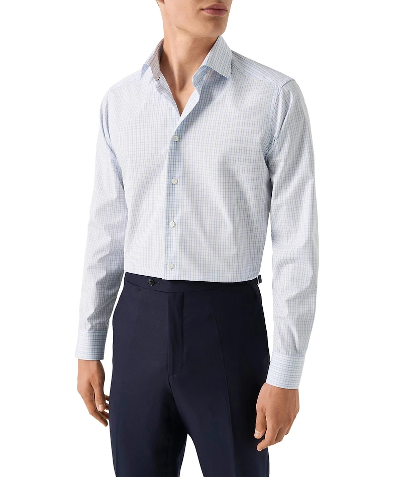 Slim-Fit Elevated Check Dress Shirt