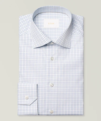 Slim-Fit Elevated Check Dress Shirt