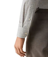Contemporary-Fit Geometric Twill Dress Shirt