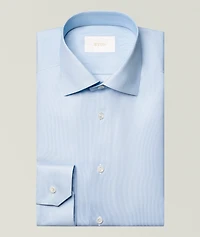 Slim-Fit Elevated Textured Dress Shirt