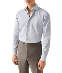 Slim-Fit Stripe Twill Dress Shirt