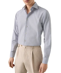 Contemporary-Fit Check Mélange Dress Shirt