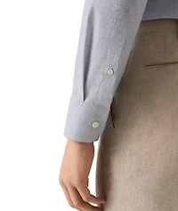 Contemporary-Fit Check Mélange Dress Shirt