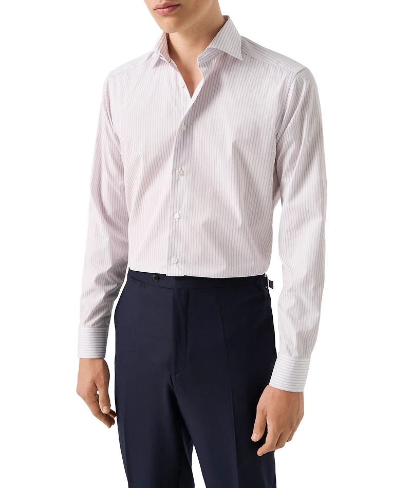 Slim-Fit Elevated Stripe Dress Shirt
