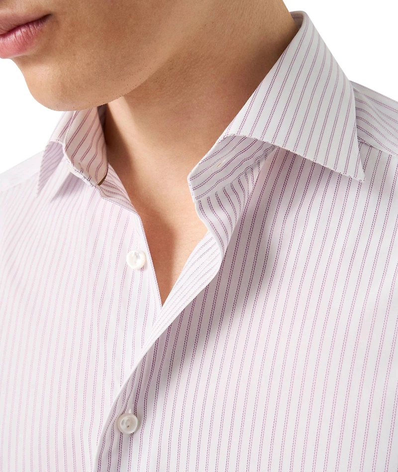 Slim-Fit Elevated Stripe Dress Shirt
