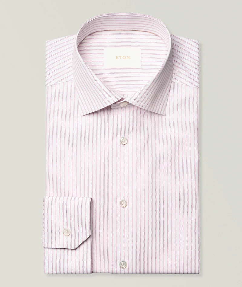 Slim-Fit Elevated Stripe Dress Shirt