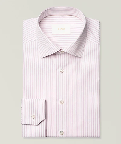 Slim-Fit Elevated Stripe Dress Shirt