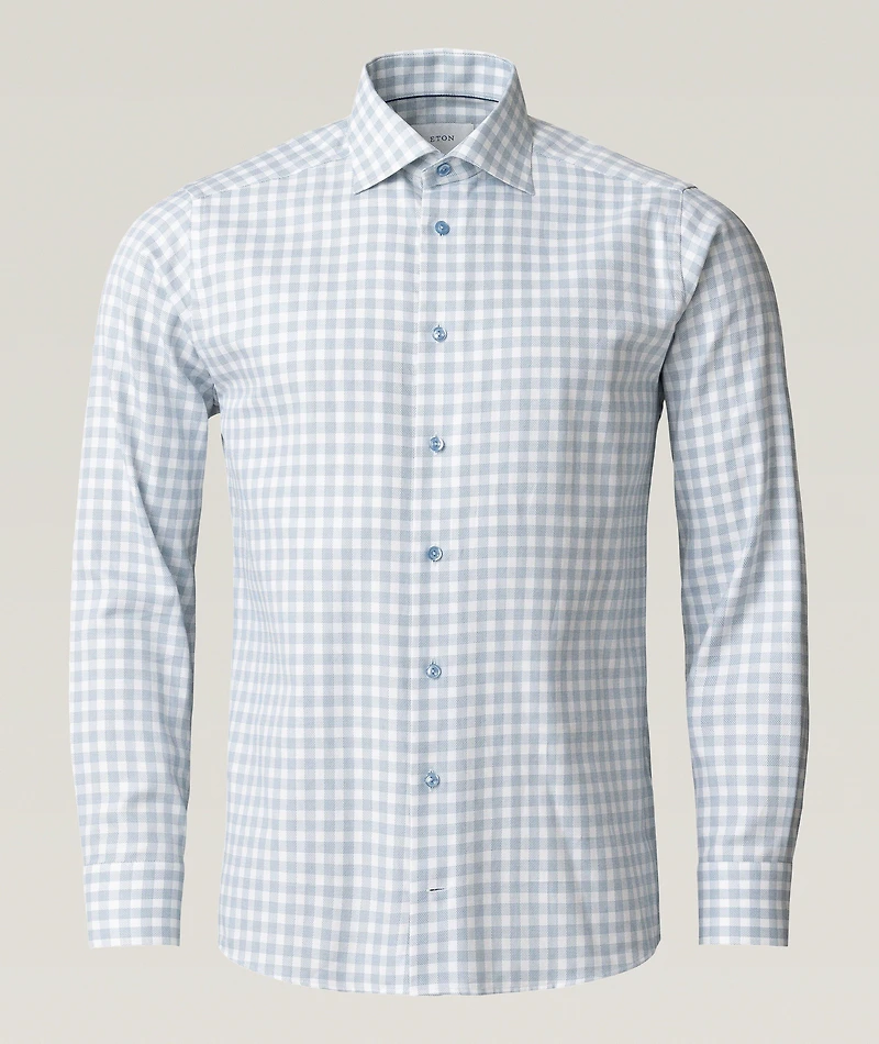 Slim-Fit Check Dress Shirt