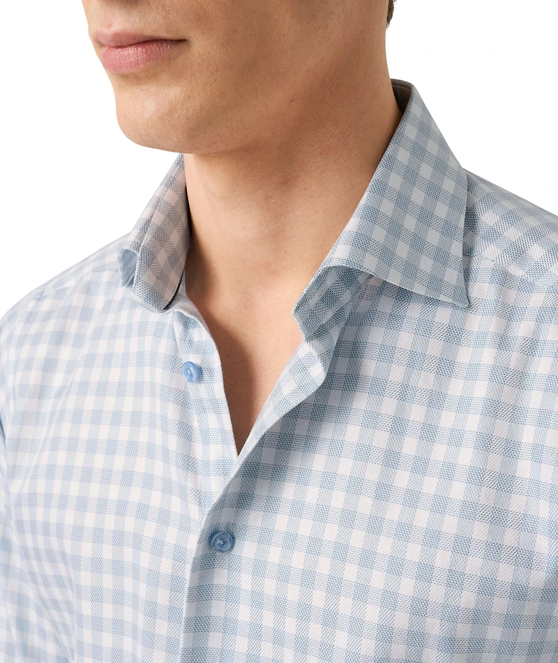 Slim-Fit Check Dress Shirt