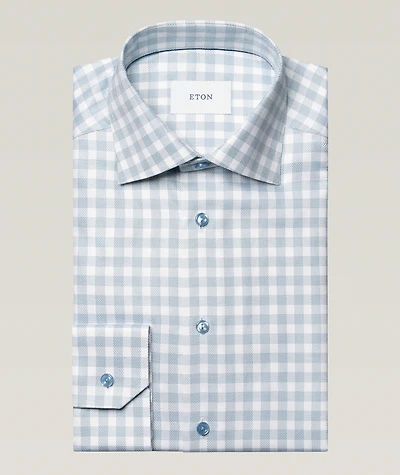 Slim-Fit Check Dress Shirt