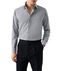 Slim-Fit Medallion Signature Twill Dress Shirt