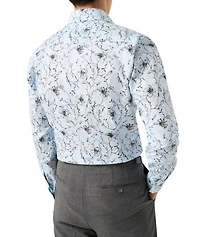 Slim-Fit Floral Twill Dress Shirt