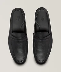 Natural Grain Leather Mocassin Loafer