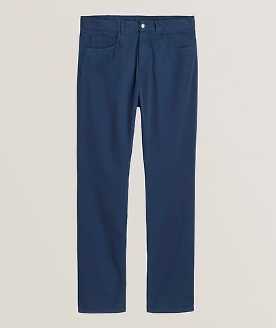 Regular-Fit Stretch-Cotton Pants