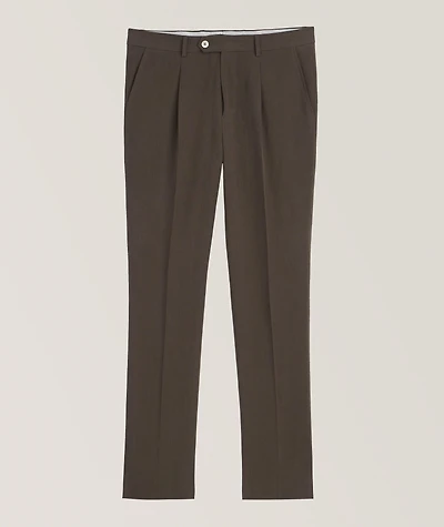 Leisure-Fit Linen-Blend Suit Pants