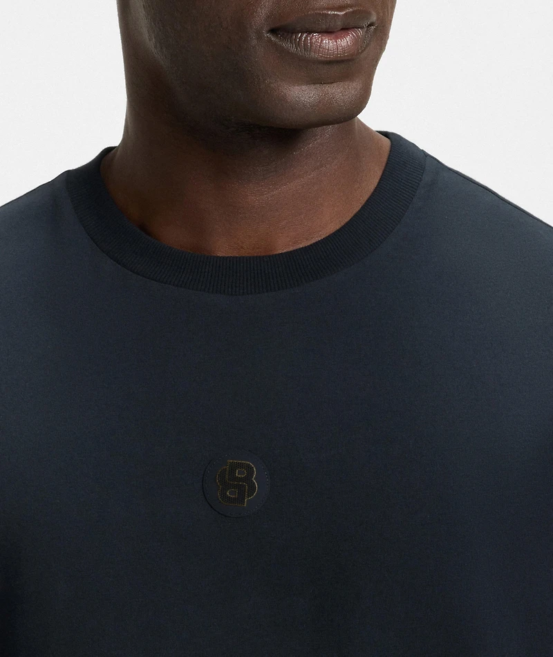 Double-B Monogram Stretch-Cotton T-Shirt