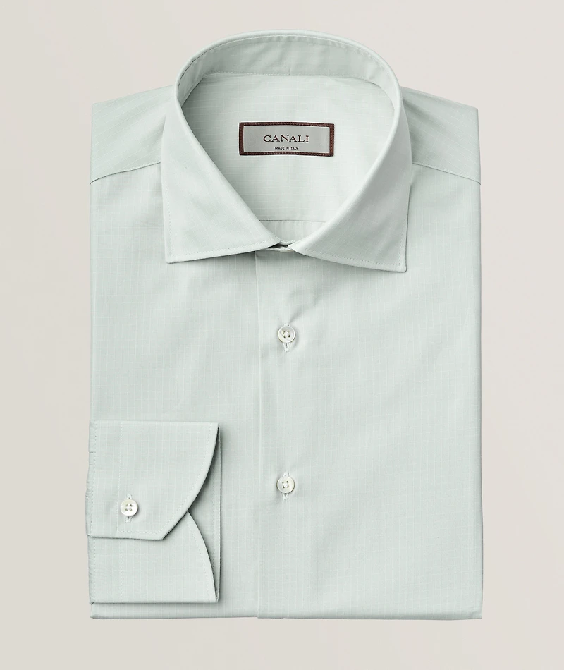 Regular-Fit Micro-Check Dress Shirt