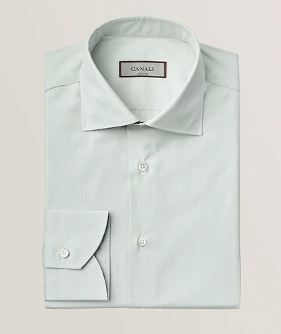 Regular-Fit Micro-Check Dress Shirt
