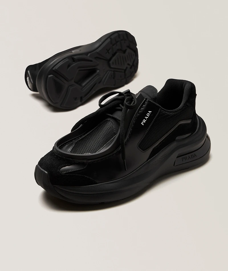 Systeme Brushed Leather Sneakers
