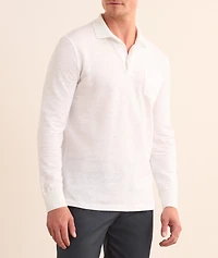 Linen-Cotton Piqué Polo