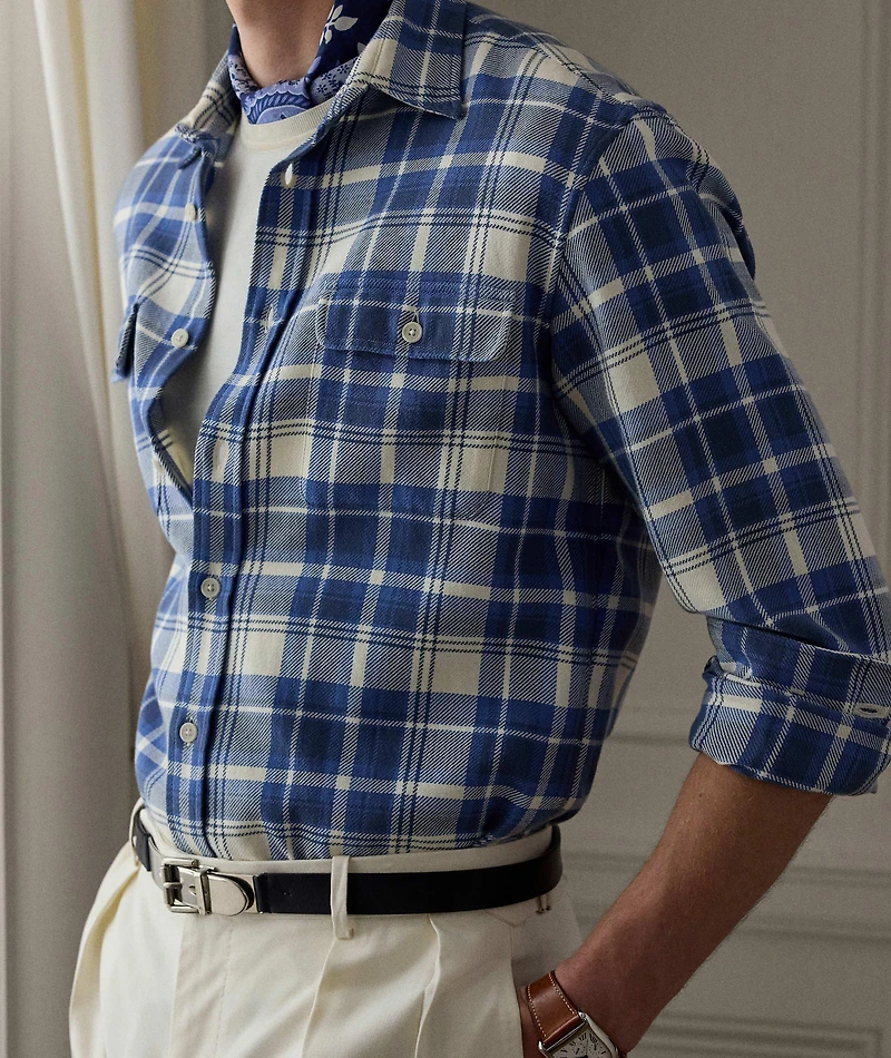 Cooper Plaid Cotton Twill Shirt