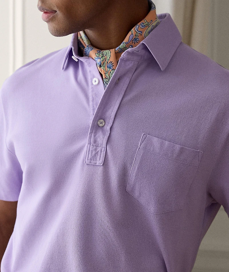 Slim-Fit Washed Piqué Polo