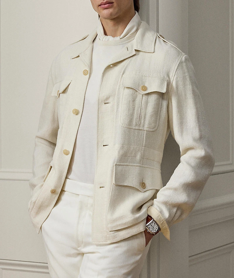 Hand-Tailored Linen-Blend Jacket