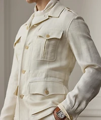 Hand-Tailored Linen-Blend Jacket
