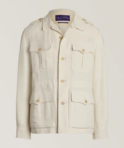 Hand-Tailored Linen-Blend Jacket