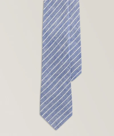 Pinstripe Linen Tie 