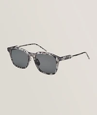 Tortoiseshell Acetate Rectangular Sunglasses