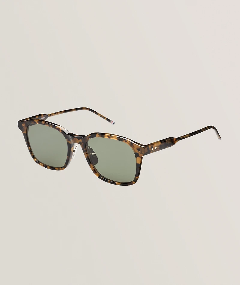 Tortoiseshell Acetate Rectangular Sunglasses