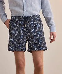 Leaf-Print Swim Shorts