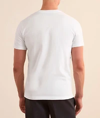 Faded Logo Motif Crewneck T-Shirt