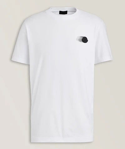 Faded Logo Motif Crewneck T-Shirt