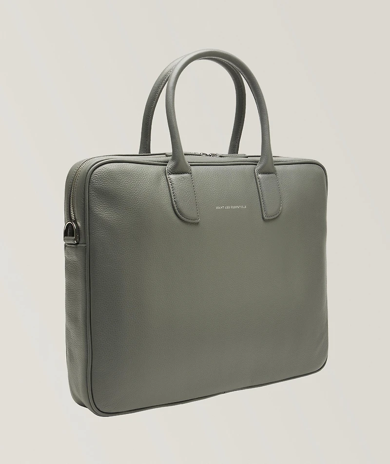 Lesage Pebble-Grained Leather Briefcase 
