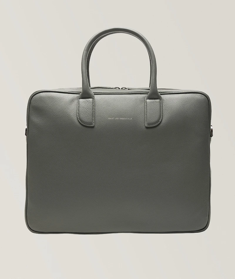 Lesage Pebble-Grained Leather Briefcase 